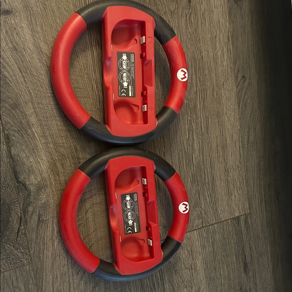 Red and Black Nintendo Switch Steering Wheels